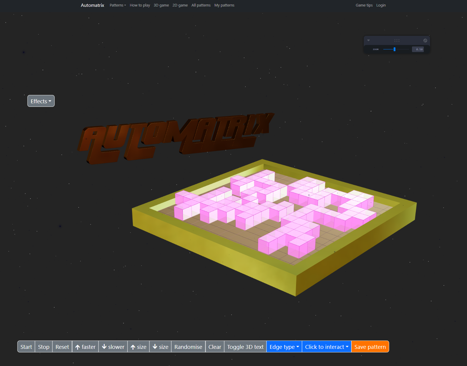 The old version of the frontend